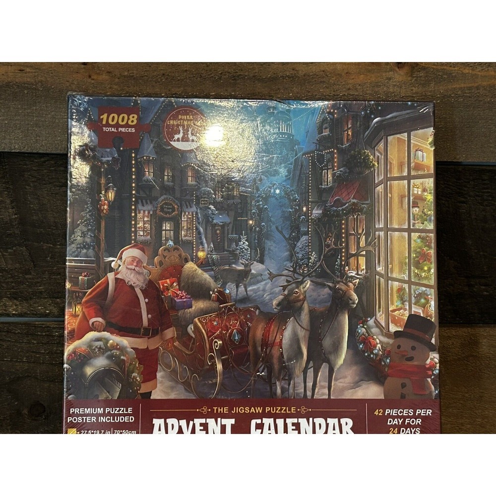 Advent Calendar 2024 Holiday Christmas Sleigh Advent Puzzle 1008 Pieces Surprise